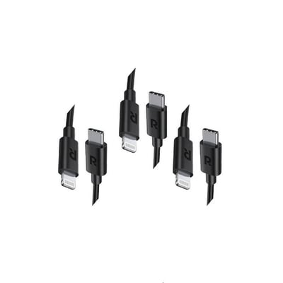 عروض راف باور- 3 كيبل للآيفون من RAVPOWER راف باور USB-C إلى Lightning بطول 1 متر- اللون أسود