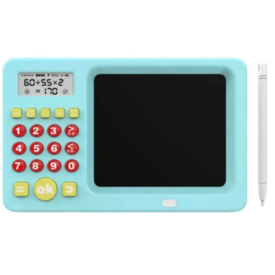 آلة تعليم الحساب المبكر للأطفال  2 في 1 جهاز لوحي للكتابة و الرسم مع آلة حاسبة ذكية لتعليم الحساب المبكر للأطفال