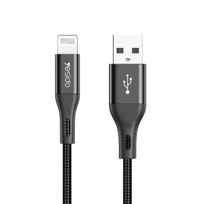 كيبل  للايفون USB إلى Lightning من yesido  واحد متر و 20 سنتميتر - اللون أسود