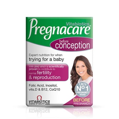 أقراص بريجناكير كونسبشن من فايتابيوتكس لمساعدة الأمهات على الحمل - (30 حبة)