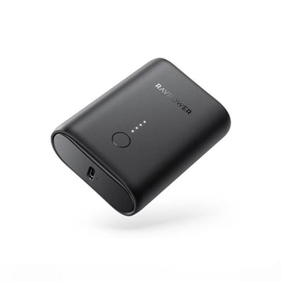 بطارية راف باور ميني 10000mAh بتقنية PD وتقنية الشحن السريع كوالكوم18 واط - أسود  