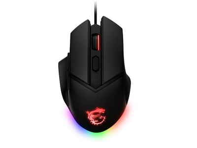 MSI Clutch GM20 ELITE S12-0400D00-C54 Black 6 Buttons 1 x Wheel USB 2.0 Wired Optical 6400 dpi Gaming Mouse