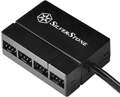 Silver Stone PWM Fan Hub System Cables, Black (CPF04)