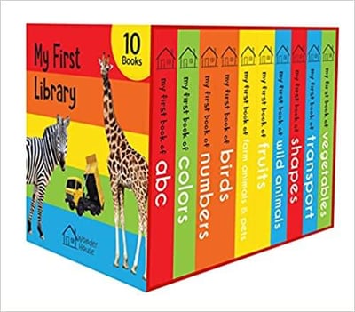 My First Library : Boxset Of 10 Board Books For Kids 