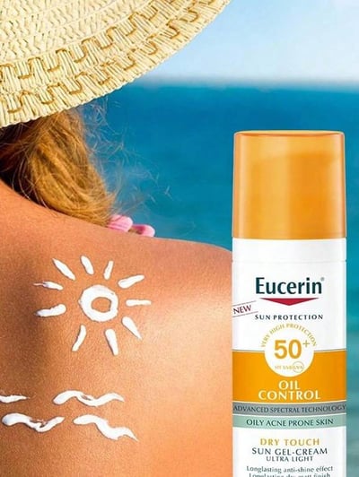 Eucerin كريم واقي شمس مضاد للبريق 50مل بصيغة ألمانية بمكونات جديدة مطورة بمعامل حماية 50+