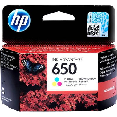 خرطوشة HP 650‏ أصلية ثلاثية الألوان Ink Advantage‏ - CZ102AE