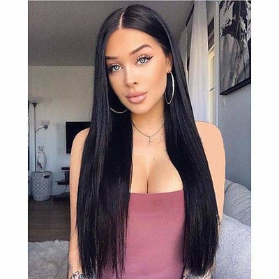 باروكة فرح 26 انش جذور دانتيل كاملة شعر طبيعي 100 % 