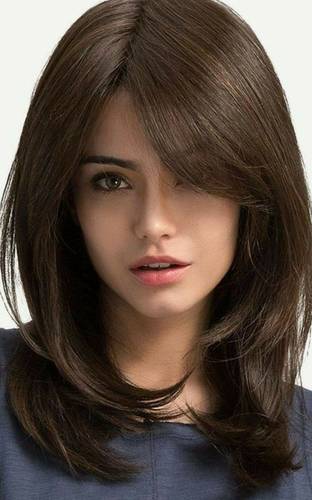 باروكة أسمهان 14 انش دانتيل أمامي شعر طبيعي 100 % 