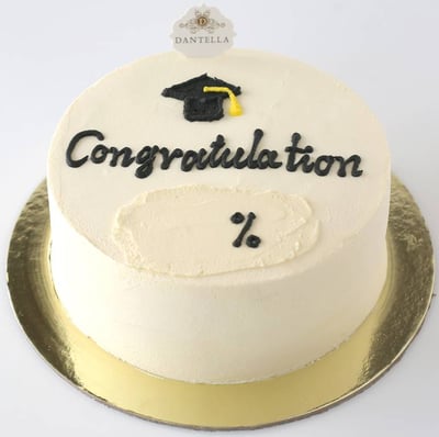 Graduation Percent Cake