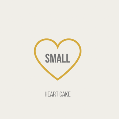 Decorate heart cake small