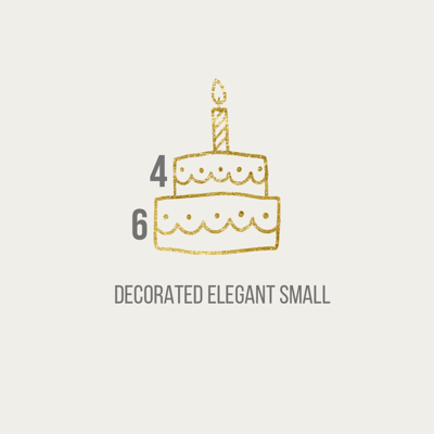  Decorate elegant cake small 