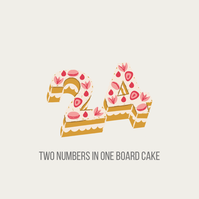 Two Numbers In One Board Cake 
