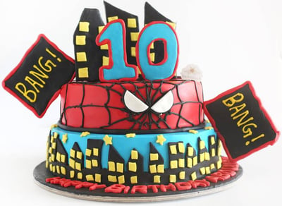 Spider-Man Cake Two Layers