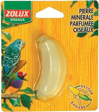 * زولكس حجر غني بالمعادن  للطيور بنكهة الموز