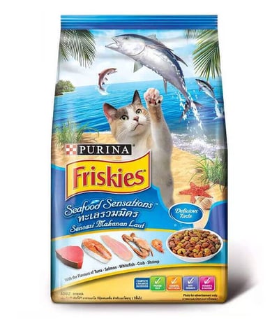 بيورينا فريسكيس طعام القطط البالغة بنكهة المأكولات البحرية المتنوعة 3 كجم