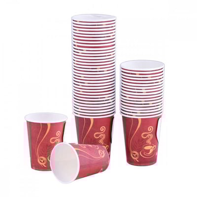 اكواب شاي ورقية حجم 8 اونز (50حبه)