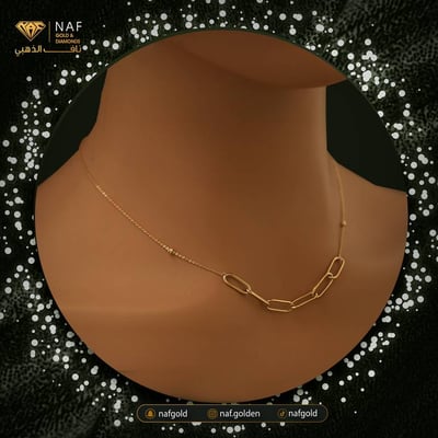 عقد ذهب صافي عيار 18 وزن2.27