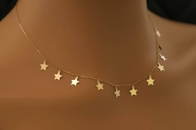 عقد ذهب صافي عيار18 الوزن 2.61