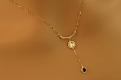 عقد تصميم الماس عيار18 الوزن ( 1.27 )