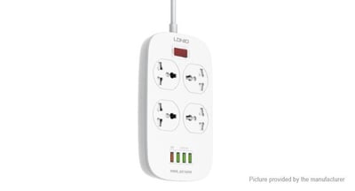 منصة شحن بأربع منافذ طاقة واربع منافذ USB  مترين من شركة Ldnio