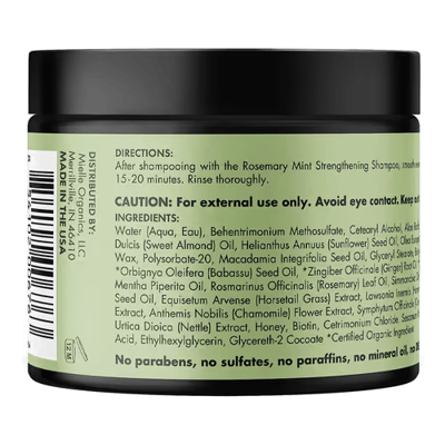 Millie Organics Rosemary & Mint Strengthening Hair Mask - 340g