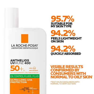 La Roche-Posay Anthelios Eufy Mion 400 Oil Control Fluid Sunscreen SPF 50+ - 50ml