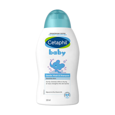 Cetaphil Gentle Baby Wash & Shampoo for Hair & Body - 300ml