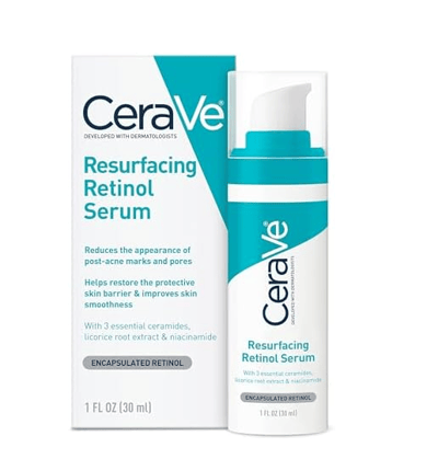 CeraVe Retinol Post-Acne Marks & Texture Serum - Pore Refining, Smoothing & Brightening Serum with Retinol - 1 fl oz, Unisex, 30 ml
