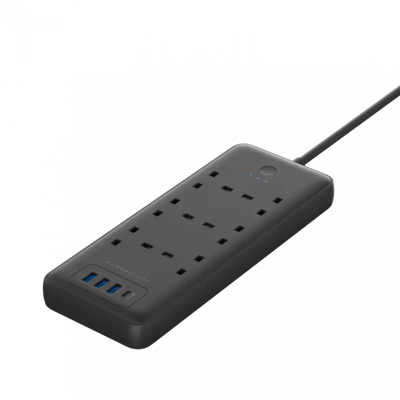 توصيلة ذكية من باورلوجي 3 متر  6 مداخل مع 3 مداخل USB-A و مدخل USB-C 