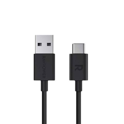كيبل شحن لأجهزة الاندرويد  USB-C بطول 1 متر من راف باور - أسود