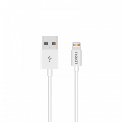 كيبل شحن للايفون USB بطول 1 من ليفوري - أبيض