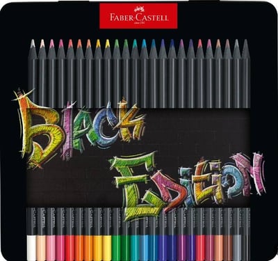 أقلام تلوين خشبية 24 لون Black Edition 