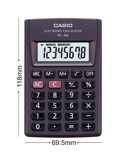 اآلة حاسبة كاسيو صغير HL-4A-W 