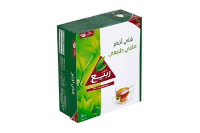 شاي ربيع أخضر صافي ظروف 100 كيس 