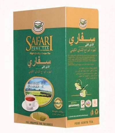 شاي سفاري اسود علبة كرتون - ناعم 225 جرام
