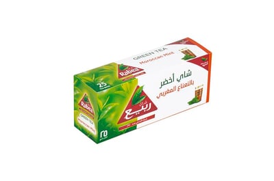شاي ربيع أخضر بالنعناع المغربي ظروف 25 كيس 