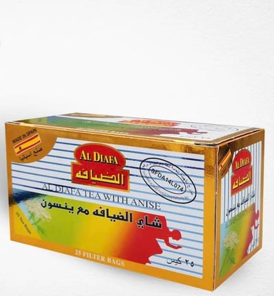 شاي الضيافة الرشاقة مع ينسون ظروف مغلفة 25 كيس