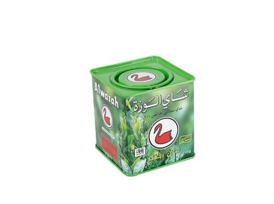 شاي الوزة اخضر علبة معدنية - خشن 225 جرام