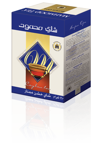 شاي محمود اسود سوبر OPA علبة كرتون - خشن 450 جرام