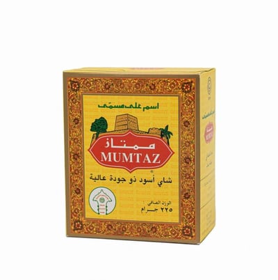شاي ممتاز اسود علبة كرتون - حبيبات 225 جرام