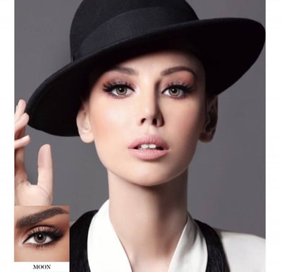 عدسات ديفا مون مزيج بني ورمادي أفضل أنواع العدسات التجميلية Moon من Diva 