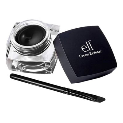 ايلاينر كريمي اسود إيلف آي لاينر مزود بفرشاة من elf