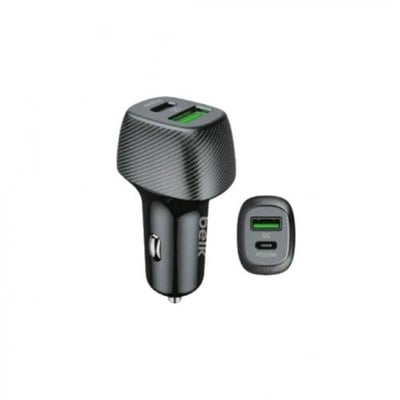 شاحن سياره مدخلين شحن USB - PD لون اسود 6A Belk من بيلك 