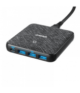 فيش جداري أنكر الإصدار الثالث 1PD + 3USB 65Wقماشي 
