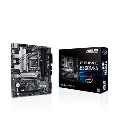 MB Asus Prime B560M-A  Intel B560 Chipset, LGA 1200, DDR4 (max 128GB, 4 slots), Micro ATX Motherboard