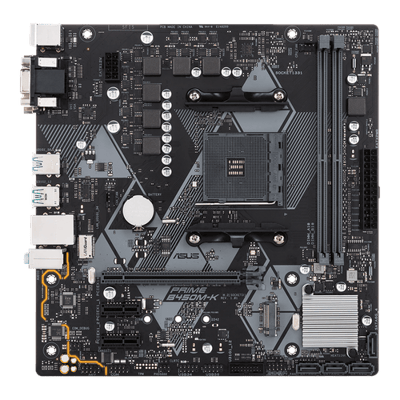 ASUS Prime AMD AM4 mATX motherboard withwith LED lighting, DDR4 4400MHz, M.2, SATA 6Gbps and USB 3.1 Gen 2