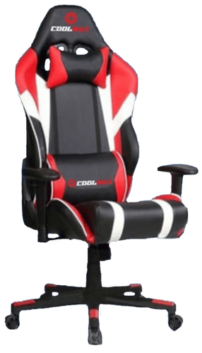 كرسي ألعاب من كول ماكس بتصميم مريح مع مقعد واسع ودعامة سميكة مبطنة مع إمكانية إمالته 180 درجة, أحمر