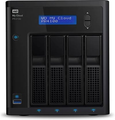 ويسترن ديجيتال PR4100 وحدة تخزين شبكي ماي كلاود, فئة برو سيريز 4 باي للتخزين المرتبط بالشبكات, 16 تيرابايت, اسود 