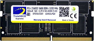 ذاكرة لاب توب داخلية RAM من TwinMOSبسرعة 3200 ميجاهرتز, 16 جيجا DDR4