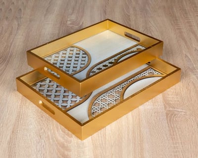 طقم صواني خشبيه (حبتين)